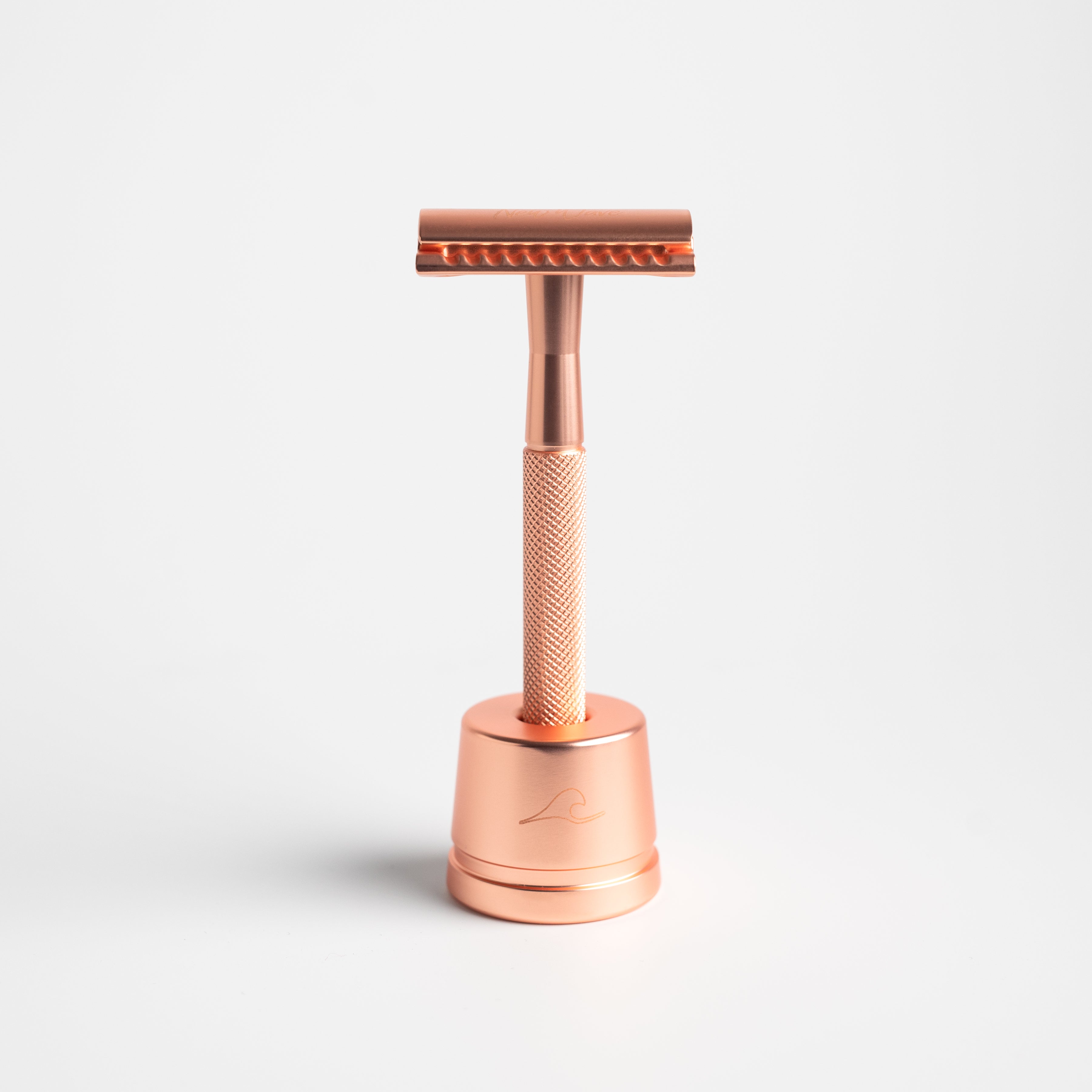 Rose Gold Safety Razor and 25 Blades - New Wave Shaving