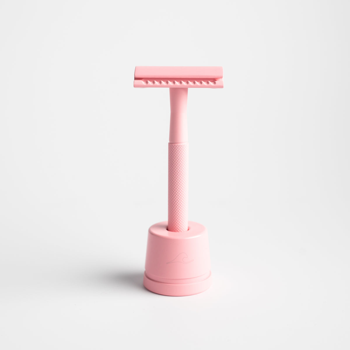 Pink Safety Razor and Stand