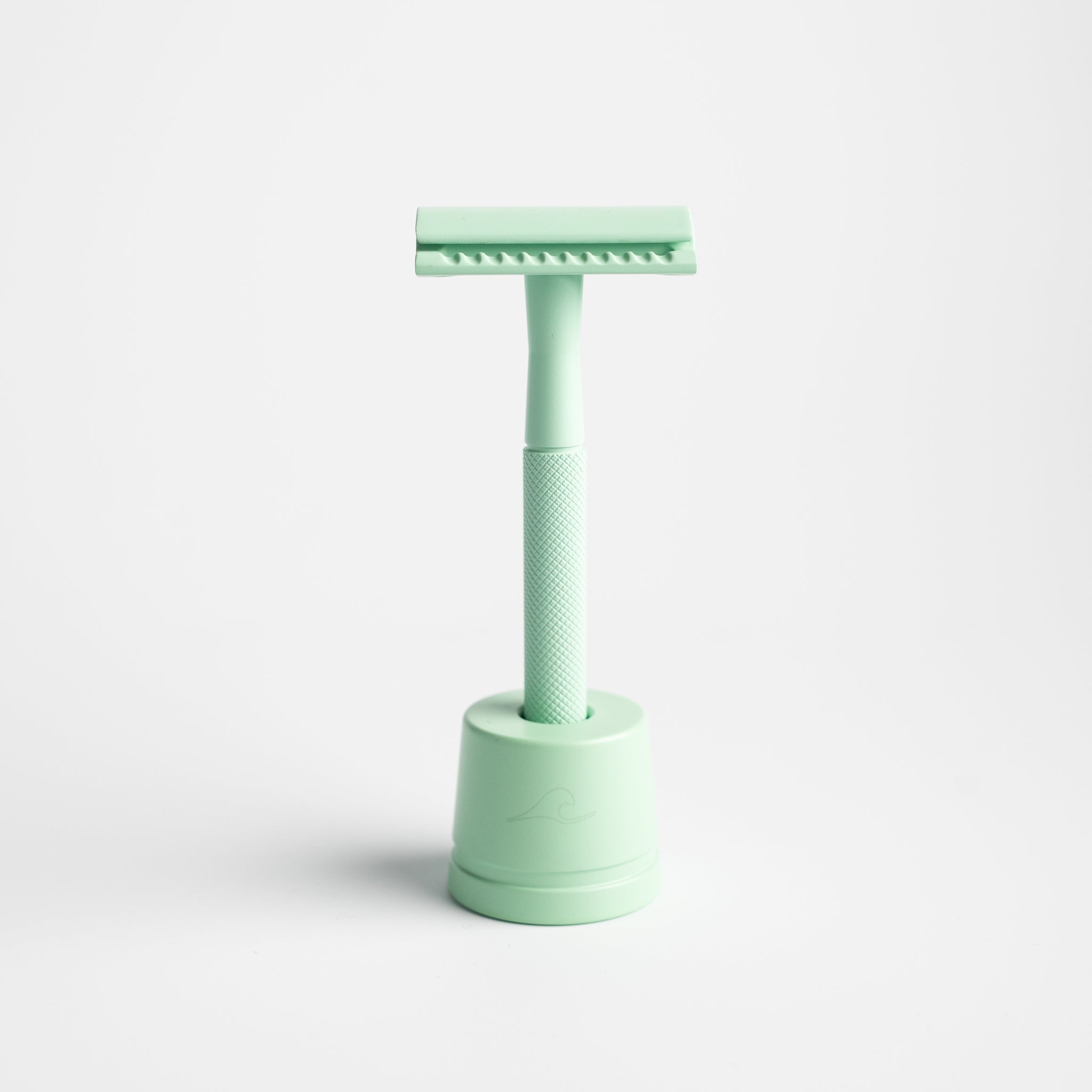 Green Safety Razor and Stand
