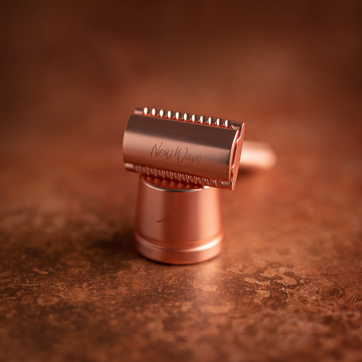 Rose Gold Safety Razor and 25 Blades - New Wave Shaving