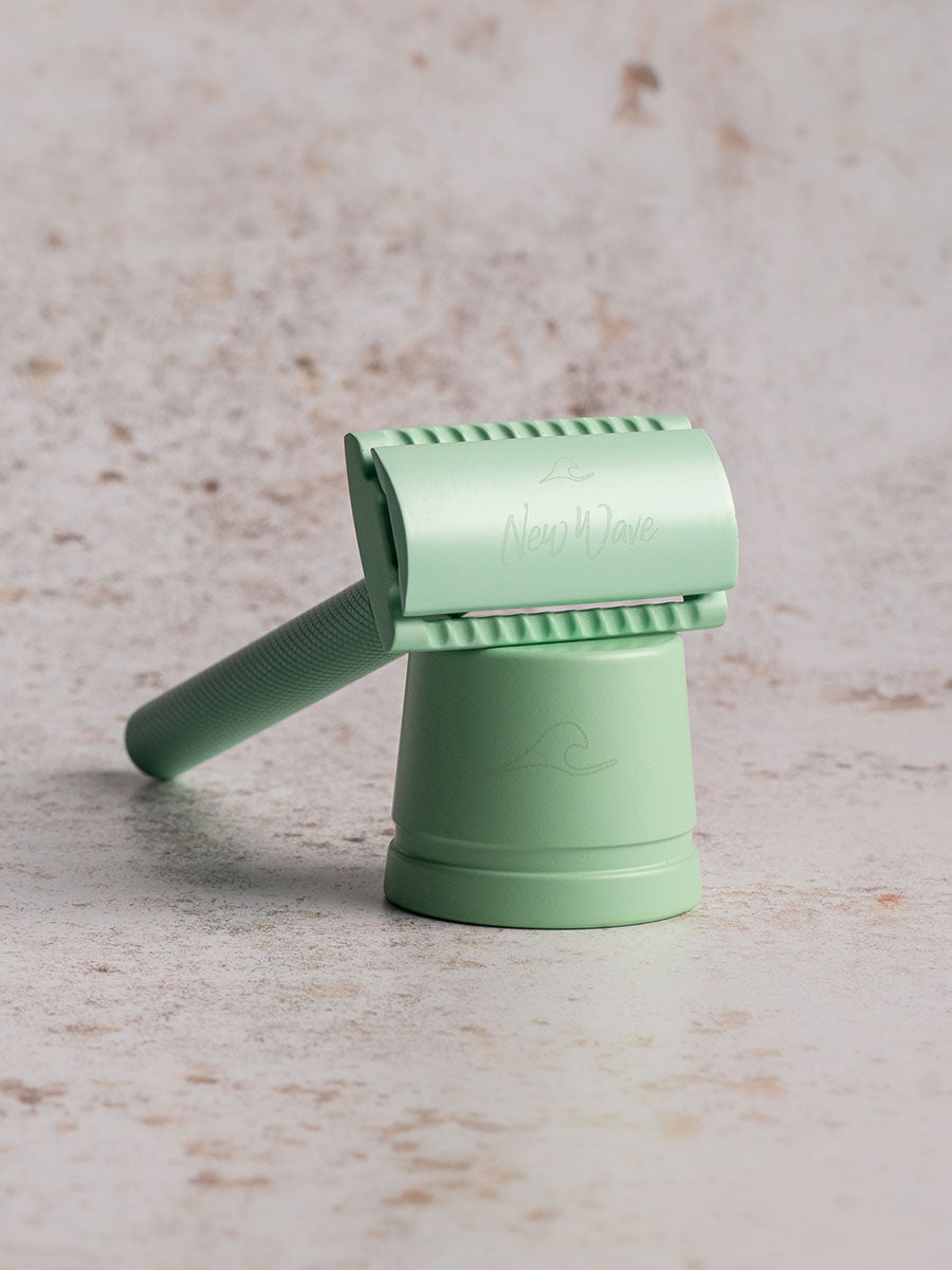 Green Safety Razor - new-wave-shaving