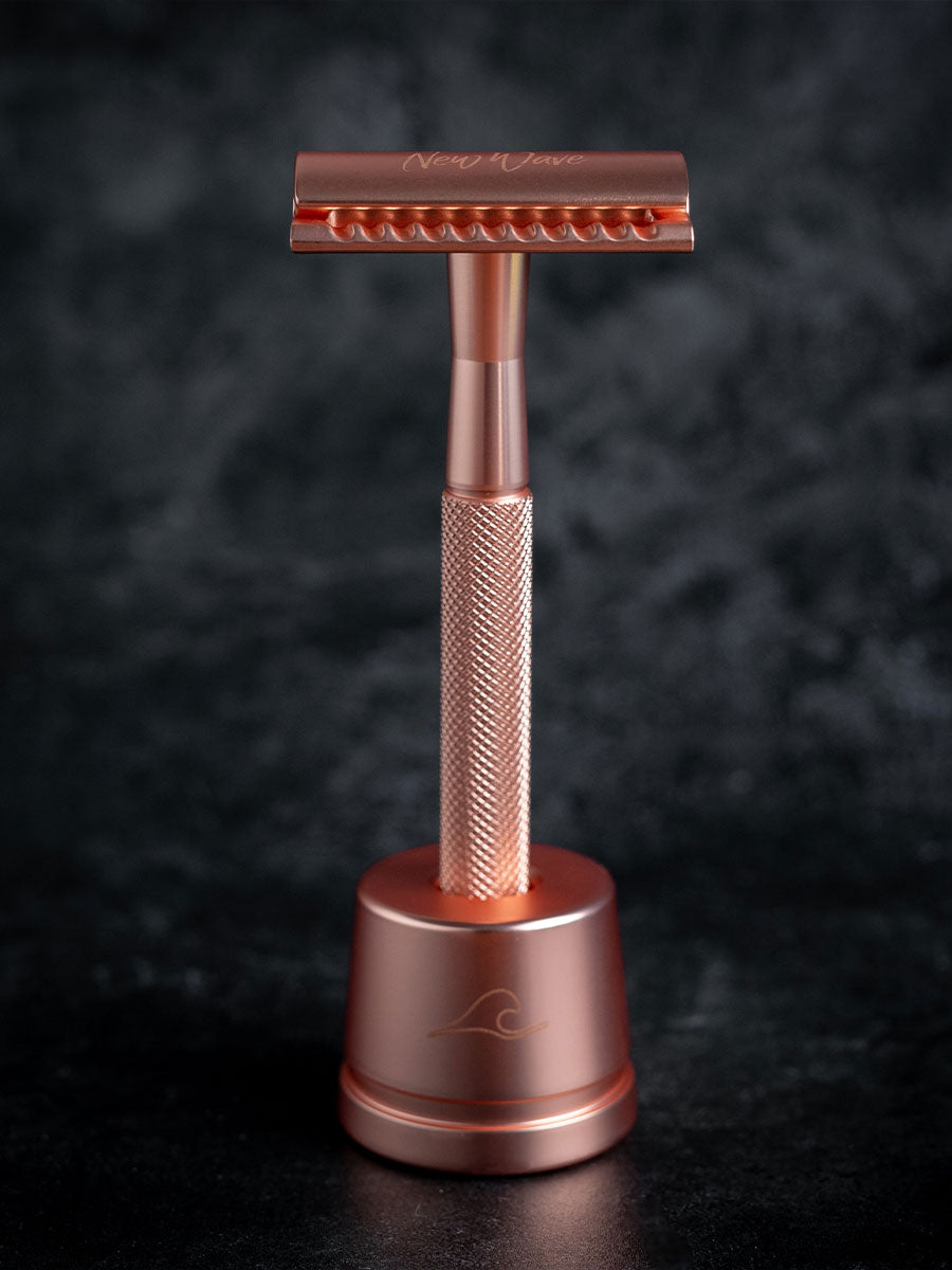 Rose Gold Safety Razor - new-wave-shaving