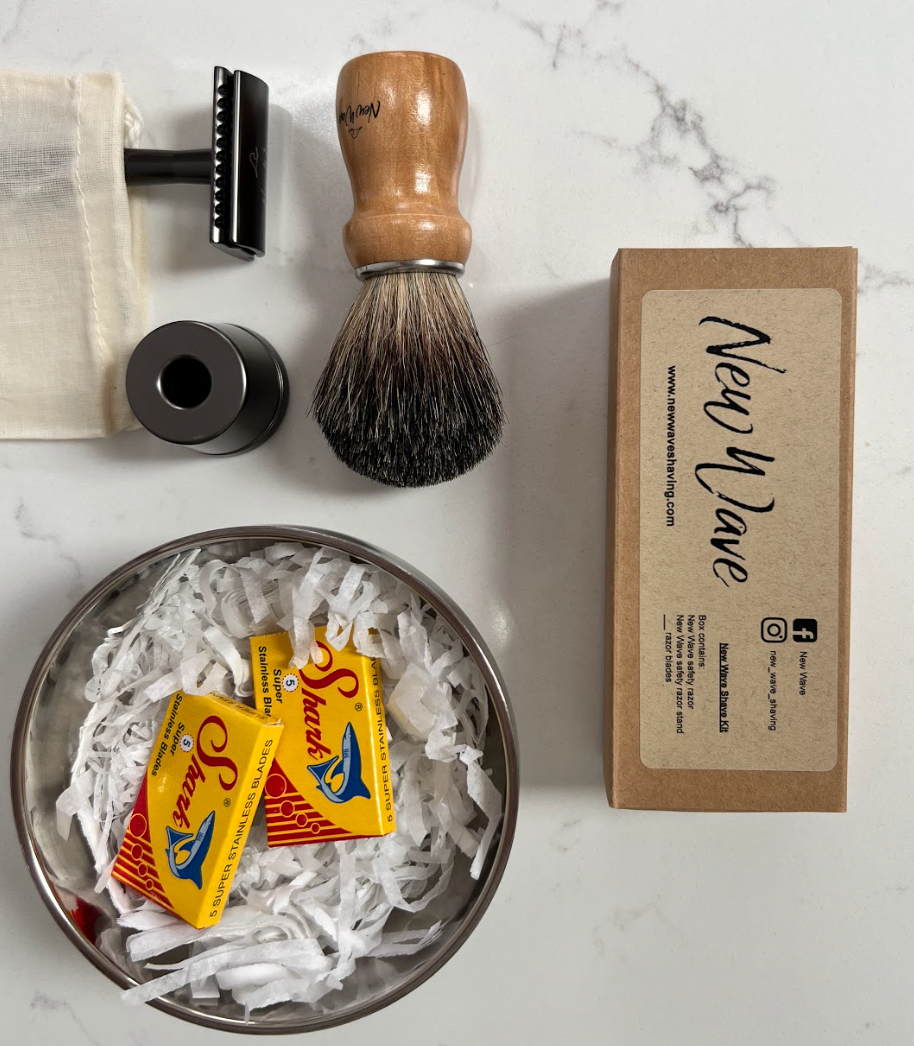 New Wave Shaving Bowl and Brush - new-wave-shaving
